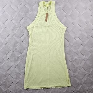 SKIMS Soft Lounge High Crew Neck Mini Tank Dress Womens Extra Large Yellow